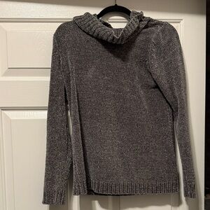 Karen Scott Dark Gray Cowl Neck Sweater